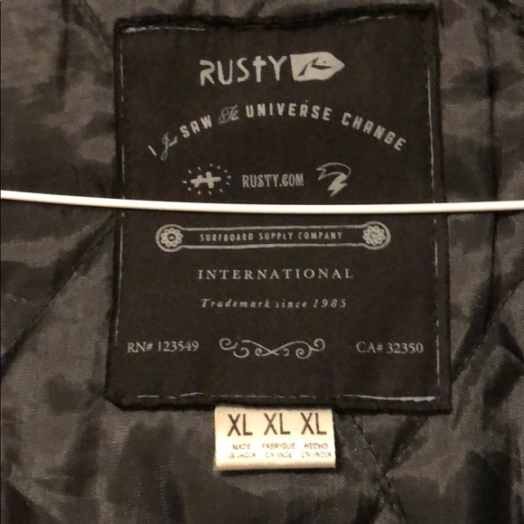 Rusty military style coat. Exclnt cond. Sz XL. - Picture 8 of 10